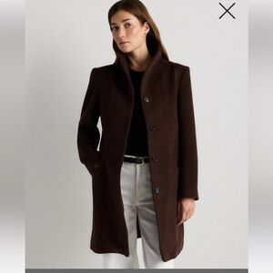 Quince Wool Cashmere Cocoon Coat large NWOT